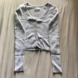 button-up long sleeve sweater